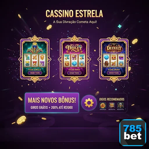 Logo do cassino 785bet com destaque para o bônus estrela